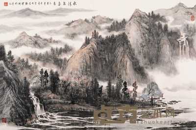 傅瑜明 2005年作 秋清泉气香 镜心 68.5×103.5cm
